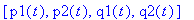 sys := [diff(p1(t),t) = -q1(t)-.4*q1(t)*q2(t), diff(p2(t),t) = -q2(t)-.2*q1(t)^2+.2000000000*q2(t)^2, diff(q1(t),t) = p1(t), diff(q2(t),t) = p2(t)], [p1(t), p2(t), q1(t), q2(t)]